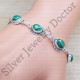 Beautiful Jewelry Malachite Gemstone 925 Sterling Silver Fine Bracelet SJWBR-306