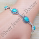 Amazing Look Jewelry 925 Sterling Silver Turquoise Gemstone Bracelet SJWBR-311