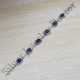 925 Sterling Silver Amethyst Gemstone Beautiful Jewelry Royal Bracelet SJWBR-324