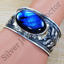 Wholesale 5PC 925 SILVER PLATED LABRADORITE BIG RING LOT GT007 I836