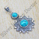 Exclusive Jewelry Turquoise Gemstone Genuine 925 Sterling Silver Pendant SJWP-273