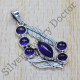 925 Sterling Silver Amethyst Gemstone Jewelry Latest Fashion Pendant SJWP-277