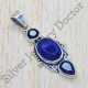 Anniversary Gift 925 Sterling Silver Sapphire Gemstone Jewelry Pendant SJWP-282