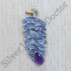 Factory Direct 925 Sterling Silver Amethyst Gemstone Jewelry Pendant SJWP-296