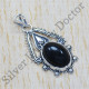 Black Onyx Gemstone Beautiful 925 Sterling Silver Jewelry Fine Pendant SJWP-297
