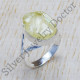Exclusive 925 Sterling Silver Rough Lemon Quartz Gemstone Fine Jewelry Set SJWS-44