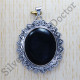 925 Real Sterling Silver Jewelry Black Onyx Gemstone Classic Pendant SJWP-306