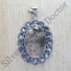 Semi Precious Black Rutile Gemstone 925 Sterling Silver Jewelry Pendant SJWP-310