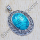 Beautiful Turquoise Gemstone 925 Sterling Silver Jewelry Unique Pendant SJWP-323