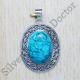 Beautiful Turquoise Gemstone 925 Sterling Silver Jewelry Unique Pendant SJWP-323