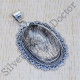Black Rutile Gemstone 925 Sterling Silver Traditional Look Jewelry Pendant SJWP-346