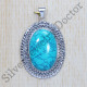 Ancient Look Turquoise Gemstone Jewelry 925 Sterling Silver Pendant SJWP-382