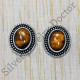 925 Sterling Silver Jewelry Tiger Eye Gemstone Beautiful Fancy Stud Earring SJWES-125