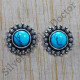 925 Sterling Silver Fine Jewelry Turquoise Gemstone Classic Stud Earring SJWES-156