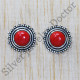 Coral Gemstone Authentic 925 Sterling Silver Nice Jewelry Stud Earring SJWES-212