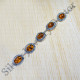 Wholesale Price Jewelry 925 Sterling Silver Amber Gemstone Bracelet SJWBR-345