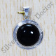 Authentic 925 Sterling Silver Royal Jewelry Black Onyx Gemstone Pendant SJWP-427