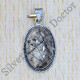 Authentic 925 Sterling Silver Nice Black Rutile Gemstone Jewelry Pendant SJWP-459