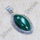 Classic Look Jewelry 925 Sterling Silver Malachite Gemstone New Pendant SJWP-498
