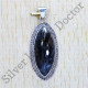 Semi Precious 925 Sterling Silver Jewelry Black Rutile Gemstone Pendant SJWP-507