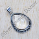 Classic Look Jewelry Crystal Gemstone Real 925 Sterling Silver Pendant SJWP-518