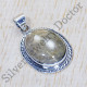 925 Sterling Silver Golden Rutile Gemstone Royal Jewelry Fine Pendant SJWP-542