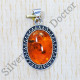 Antique Look Amber Gemstone Fancy Jewelry 925 Sterling Silver Pendant SJWP-567