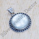 Anniversary Gift 925 Sterling Silver Jewelry Mother Of Pearl Gemstone Pendant SJWP-575