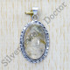 Beautiful Golden Rutile Gemstone 925 Sterling Silver Fancy Jewelry Pendant SJWP-598