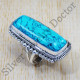 925 Real Sterling Silver Jaipur Fashion Jewelry Turquoise Gemstone Ring SJWR-838