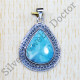 Beautiful Larimar Gemstone Traditional Jewelry 925 Sterling Silver Fine Pendant SJWP-618