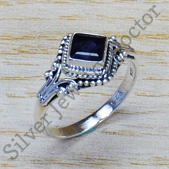 Amazing Look Jewelry 925 Sterling Silver Iolite Gemstone Fancy Ring SJWR-878