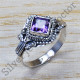 Amethyst Gemstone 925 Sterling Silver Wholesale Price Jewelry Ring SJWR-884