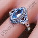 Blue Topaz Gemstone Indian Designer Jewelry 925 Sterling Silver Ring SJWR-887