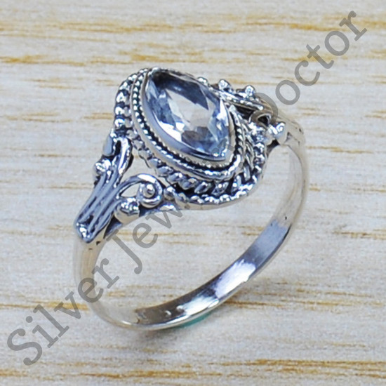 Crystal Gemstone New Designer Jewelry 925 Sterling Silver Fine Ring SJWR-894