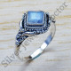 Anniversary Gift 925 Sterling Silver Jewelry Rainbow Moonstone Ring SJWR-939