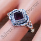 Authentic 925 Sterling Silver Royal Jewelry Garnet Gemstone Ring SJWR-942