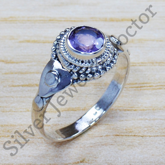 Amethyst Gemstone Jaipur Fashion Jewelry 925 Sterling Silver Ring SJWR-981