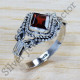 925 Sterling Silver Amazing Look Jewelry Garnet Gemstone Ring SJWR-982