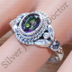  Mystic Topaz Gemstone Wedding Jewelry 925 Sterling Silver Ring SJWR-986
