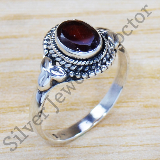Amazing Look Jewelry Garnet Gemstone 925 Sterling Silver Ring SJWR-1015