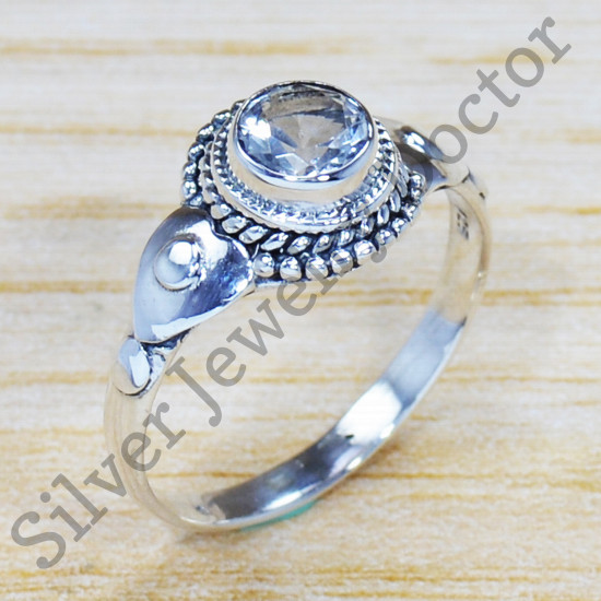 Amazing Look Jewelry Crystal Gemstone 925 Sterling Silver Ring SJWR-1048