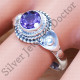 925 Sterling Silver Causal Wear Jewelry Amethyst Gemstone Ring SJWR-1055