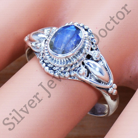 Antique Look Jewelry 925 Sterling Silver Labradorite Gemstone Ring SJWR-1074