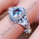 925 Sterling Silver Blue Topaz Gemstone Traditional Jewelry Ring SJWR-1075