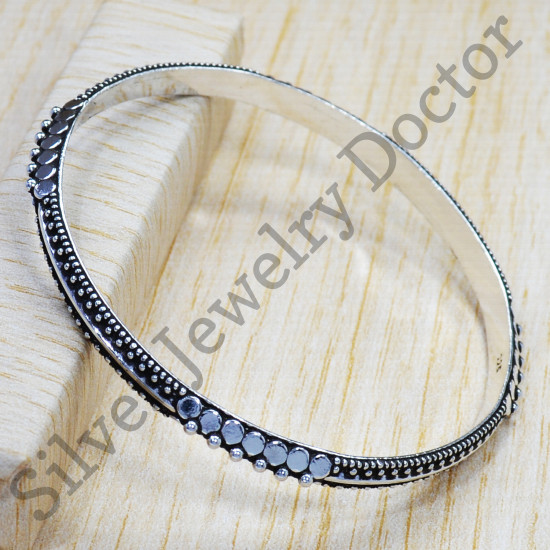 Plain 925 Sterling Silver Factory Direct Jewelry Fancy Bangle SJWB-145