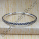 Handmade Jewelry Magnificent 925 Sterling Silver Oxidized Bangle SJWB-166