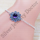 Amethyst Gemstone 925 Sterling Silver Semi Precious Jewelry Fancy Bracelet SJWBR-393