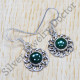 925 Sterling Silver Light Weight Jewelry Malachite Gemstone Earrings SJWE-230