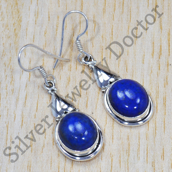 Designer Jewelry Lapis Lazuli Gemstone 925 Sterling Silver New Earrings SJWE-260
